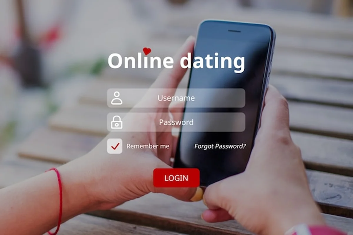 Koncepcja logowania na stronę randkową z nazwą użytkownika i hasłem